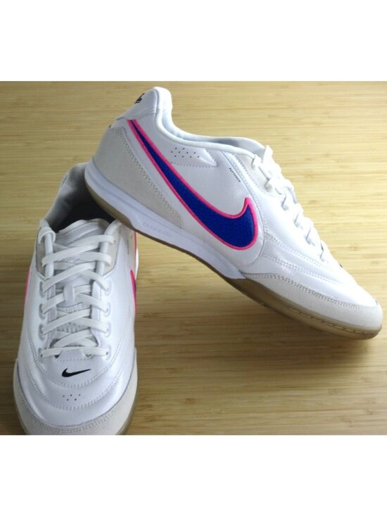 Nike Men\'s Tiempo Streetgato Indoor Court Soccer Shoes White Racer Blue Sizes main image 4